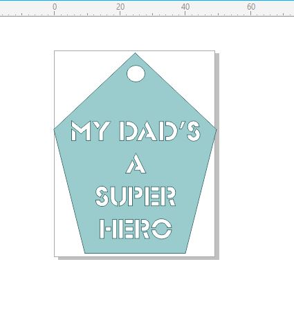 My dads a super hero tag 50 x 63. pack of 10